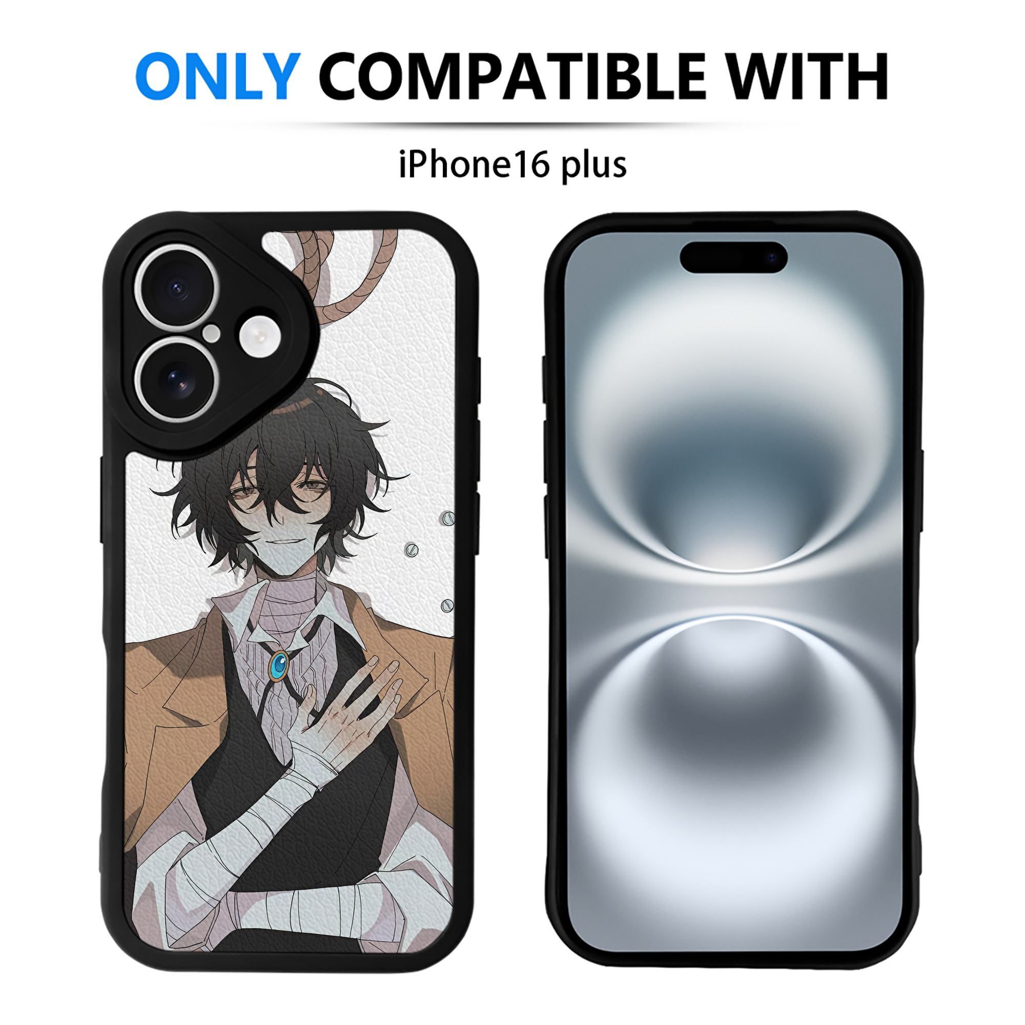 （画像用） 文豪ストレイドッグス Bungo Stray Dogs 【iPhone 16シリーズ対応】シリコンスマホケース（レザー調） 材質：シリコン